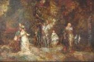 Scene De Parc by Adolphe Joseph Thomas Monticelli