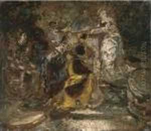 A Musical Soiree by Adolphe Joseph Thomas Monticelli