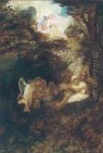 Rest On The Flight Into Egypt by Adolphe Joseph Thomas Monticelli