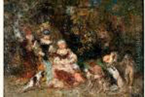 Femmes Et Enfants Dans Un Bois - view 1