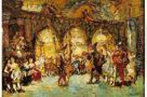 Le Bal Masque by Adolphe Joseph Thomas Monticelli