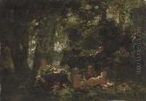 Fete Champetre by Adolphe Joseph Thomas Monticelli