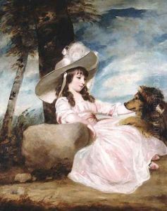 Miss Anna Ward with Her Dog