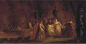 Fete Champetre by Adolphe Joseph Thomas Monticelli