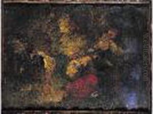 Trois Femmes A La Fontaine by Adolphe Joseph Thomas Monticelli