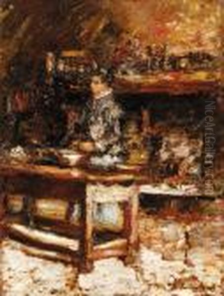 Madame Dufour In Her Kitchen - view 1