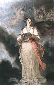 Elizabeth Billington 1768-1818 as St. Cecilia, engraved by James Ward 1769-1859, 1803