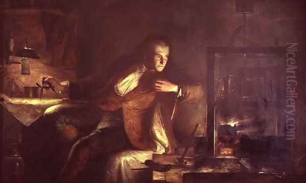 James Watt 1736-1819 in his Laboratory - view 1