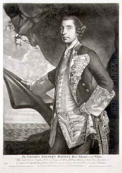 Portrait of Sir George Brydges Rodney 1719-92 Admiral of the White, engraved by William Dickinson 1746-1823 pub. by Carington Bowles fl.1744-93 - view 1