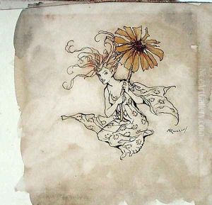 Daisy Fairy, illustration from Peter Pan in Kensington Gardens, by J.M. Barrie, published 1912 by Arthur Rackham