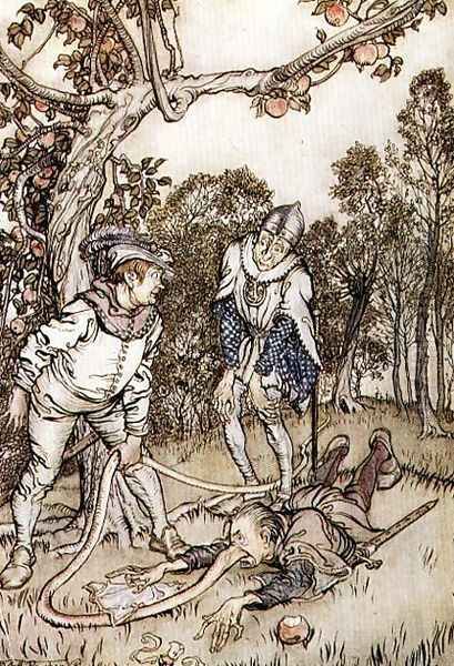 Illustration from The Nose Tree from Fairy Tales of the Brothers Grimm, 1900 - view 1