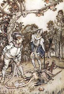 Illustration from The Nose Tree from Fairy Tales of the Brothers Grimm, 1900 by Arthur Rackham