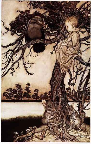 Talking to the Crow from Peter Pan in Kensington Gardens by J.M. Barrie, 1906 - view 1