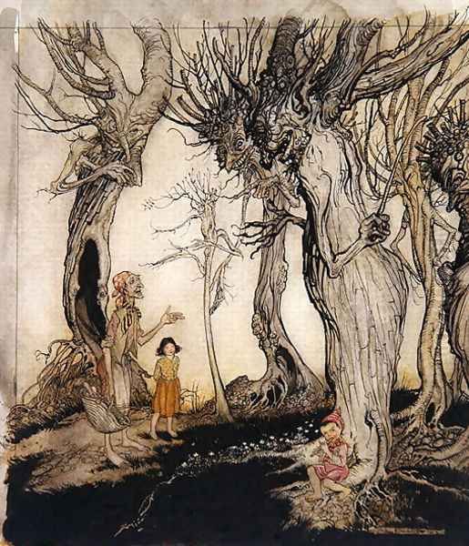 The trees and the axe, from Aesops Fables, c.1912 - view 1