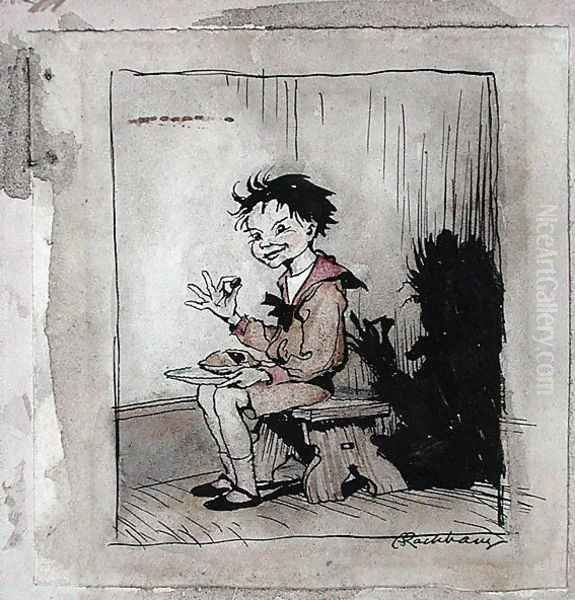 Little Jack Horner, illustration from Mother Goose, The Old Nursery Rhymes, published 1913 - view 1