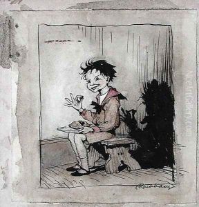 Little Jack Horner, illustration from Mother Goose, The Old Nursery Rhymes, published 1913 by Arthur Rackham