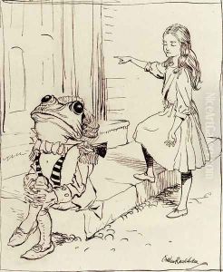 Alice And The Frog Footman by Arthur Rackham