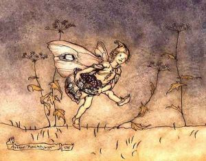 Fairy, illustration from A Midsummer Nights Dream, published by Heinemann, 1908 by Arthur Rackham