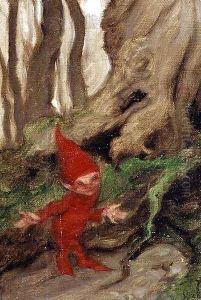 A Gnome by Tree Roots, 1928 by Arthur Rackham