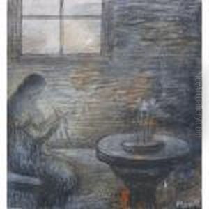 Woman Knitting by Henry Moore