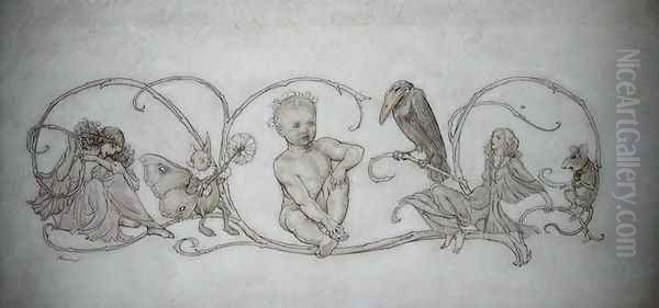 Peter Pan, illustration from Peter Pan in Kensington Gardens, London, published 1906 - view 1