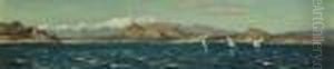 The Gulf Of Rosas With Cape 
Entrada On The Left And Cape Begin On The Right, The Pyrenees In The 
Distance