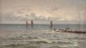A Grey Day Off The Yorkshire Coast by Henry Moore