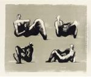 Four Reclining Figures, From Omaggio A Michelangelo (c. 333) by Henry Moore