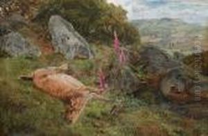 A Fallen Deer In A Woodland Clearing by Henry Moore