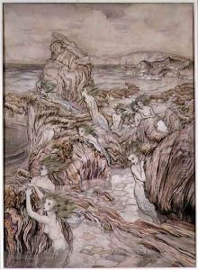 Aly, illustration from The Three Golden Apples a Wonder Book by Nathaniel Hawthorne, pub. by Hodder and Stoughton