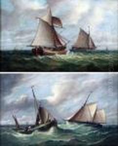 Shipping At Sea by John Moore Of Ipswich