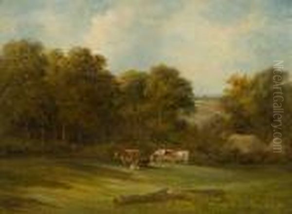 Cattle Grazing In Field - view 1