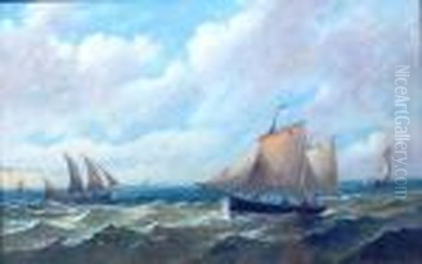 Sailing Boats Off The Shoreline - view 1