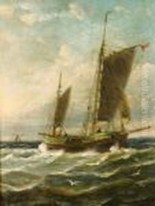Sailing Vessel by John Moore Of Ipswich