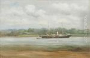 The 'wild Wave', R.y.s. Moored At Pin Mill by John Moore Of Ipswich