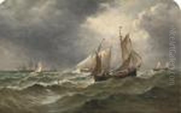 The Fishing Fleet In Choppy Seas - view 1