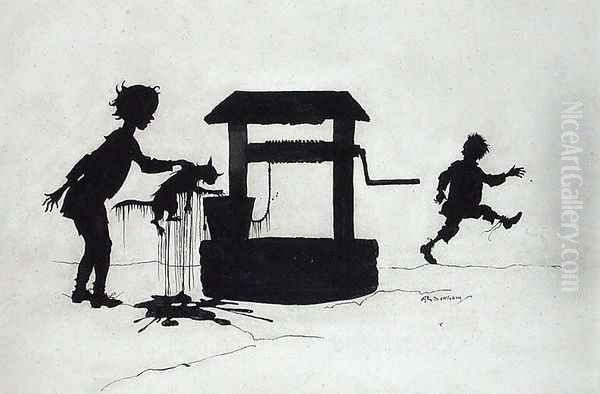 Ding Dong Bell, illustration from Mother Goose The Old Nursery Rhymes, published 1913 - view 1