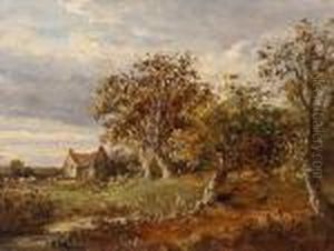 Landscape With Trees And A Cottage
