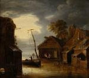 On The River By Moonlight by John Moore Of Ipswich