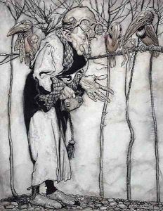 The Wizard, illustration from Arthur Rackhams Book of Pictures, published 1913 by Arthur Rackham