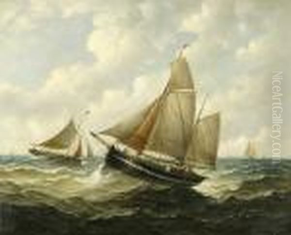 A Fishing Smack In Choppy Seas - view 1