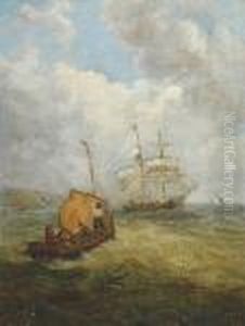 Boats Off The Coast On A Blustery Day