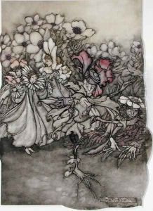 Illustration from Peter Pan in Kensington Gardens by J.M. Barrie 1860-1937 1906 by Arthur Rackham