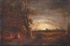 Gipsy Camp by John Moore Of Ipswich