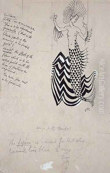 A Water-Nymph, front cover illustration from William Shakespeares The Tempest, edition published 1926 - view 1