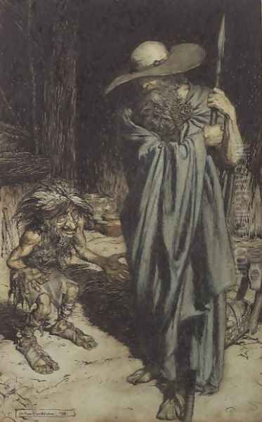 Dwarf and Wotan, from Wagners Ring of the Niebelungen, 1911 - view 1
