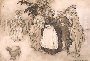 All Stood Amazed, scene from Rip Van Winkle by Washington Irving 1783-1859 1905 by Arthur Rackham
