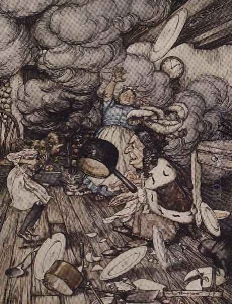 In the Duchesss Kitchen, illustration to Alices Adventures in Wonderland by Lewis Carroll 1832-98 1907 - view 1