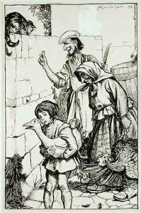 A Tom-Cat of Sir Alured Dennes, illustration from The Ingoldsby Legends, or Mirth and Marvels, by Thomas Ingoldsby, published 1898 by Arthur Rackham