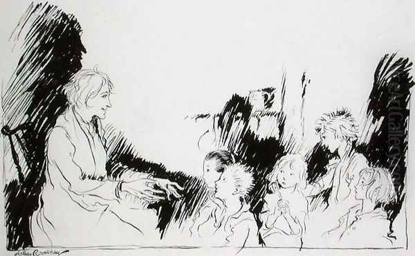 Long Stories of Ghosts, Witches and Indians, illustration from Rip van Winkle by Washington Irving 1783-1859, edition published 1916 - view 1
